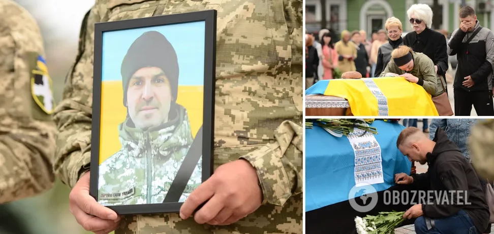 Без батька залишилися сини: у Рівному попрощалися з командиром, який загинув у боях на Донеччині. Фото